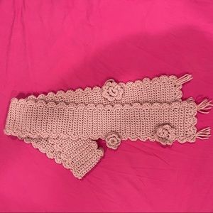 Handmade Crotchet Rose Scarf